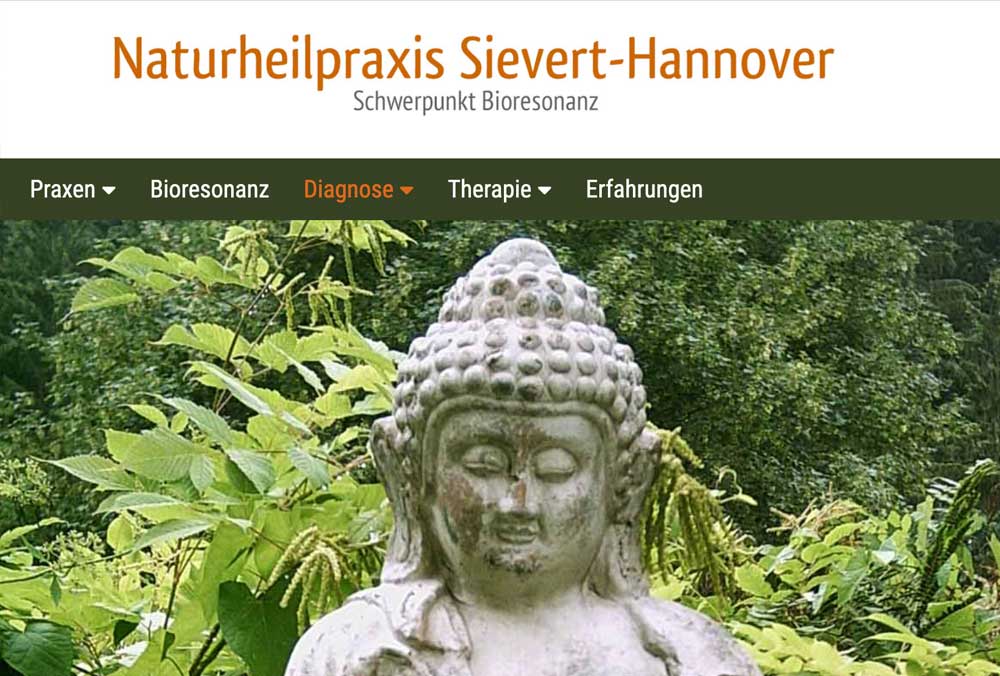 Website naturheilpraxis Sievert Hannover